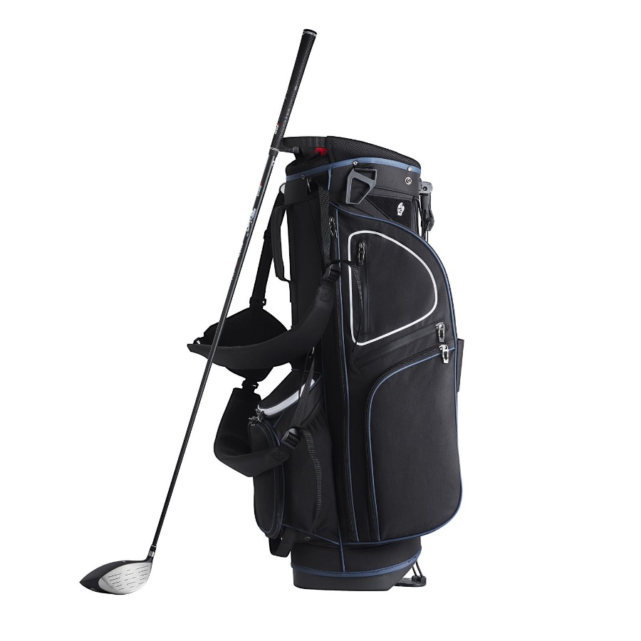 Golf Bag Stand Cart - Borsa da golf con divisorio superiore