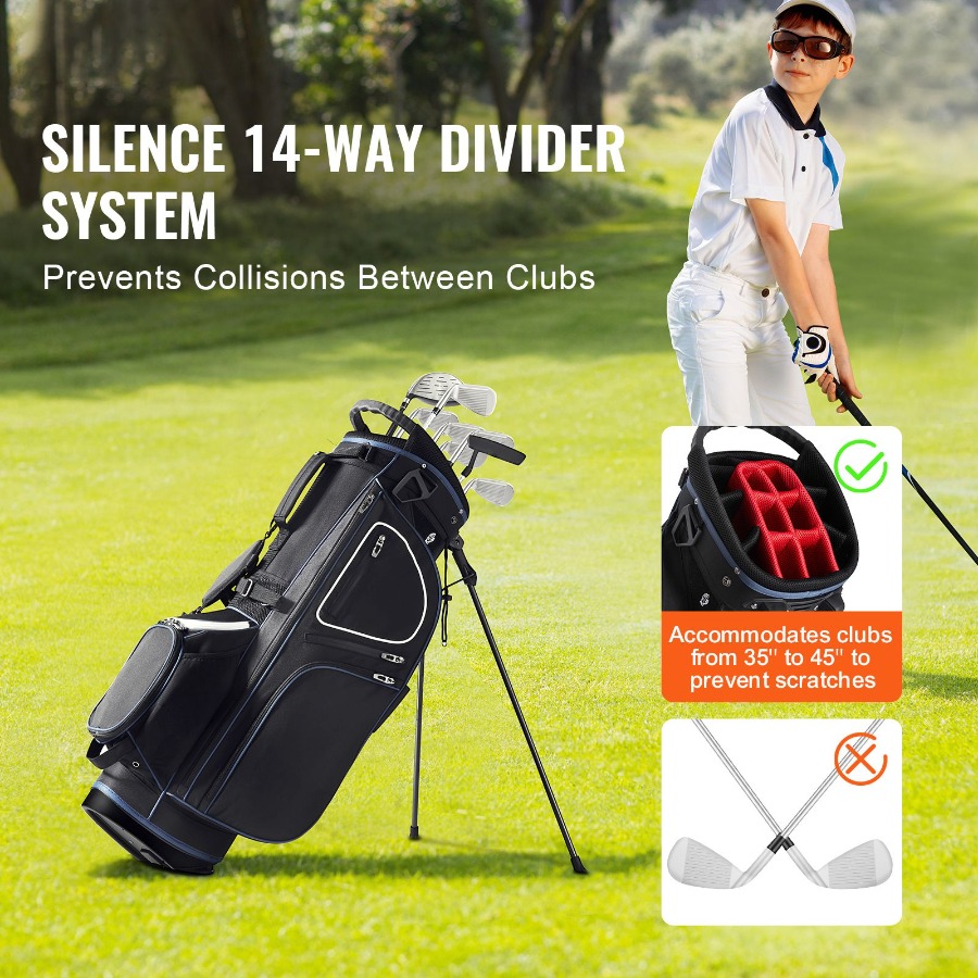 Borsa da golf con divisorio su - Golf Bag Stand Cart recensione e prezzo